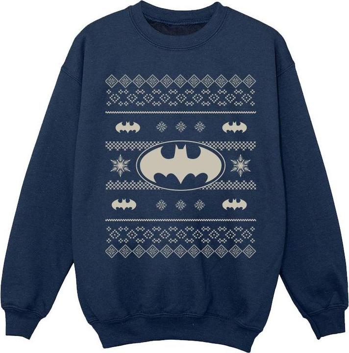 Universal Textiles Christmas Knit Batman Sweatshirt Jungen