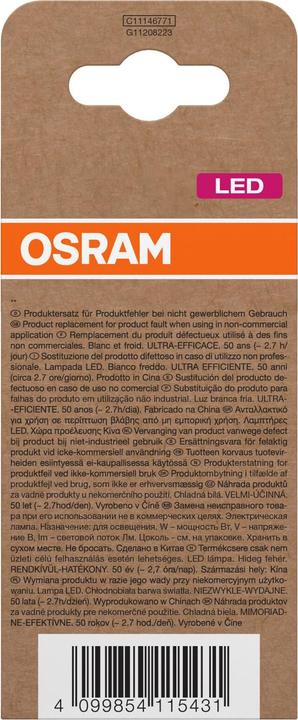 Produktbild Osram LED Lampe höchste Effizienzklasse A Filament CLASSIC 3.8W 840 klar E27 806lm 4000K neutralweis (E27, 3.80 W, 806 lm, 1 x, A)