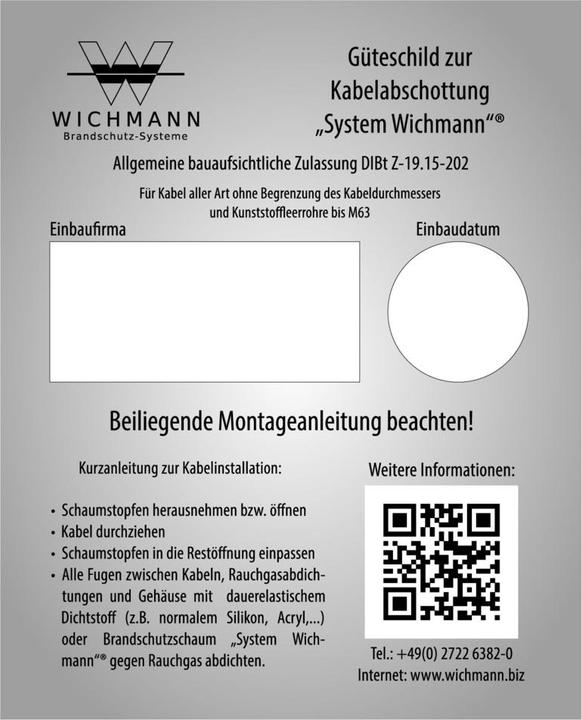 Produktbild Wichmann Brandschutz WICH Kennzeichnungsschilder