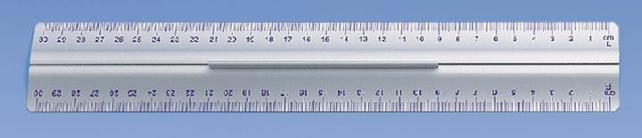 Actual product image Wedo Aluminium ruler with handle (30 cm)