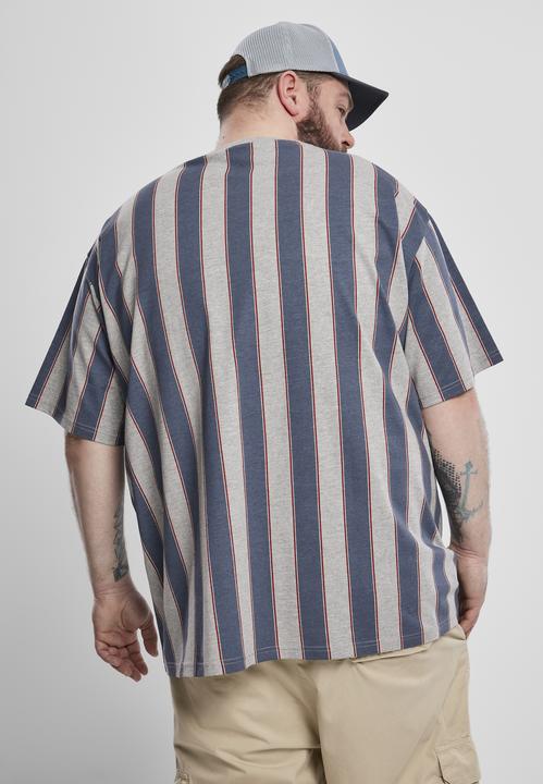 Actual product image Urban Classics Printed Oversized Bold Stripe Tee (M)