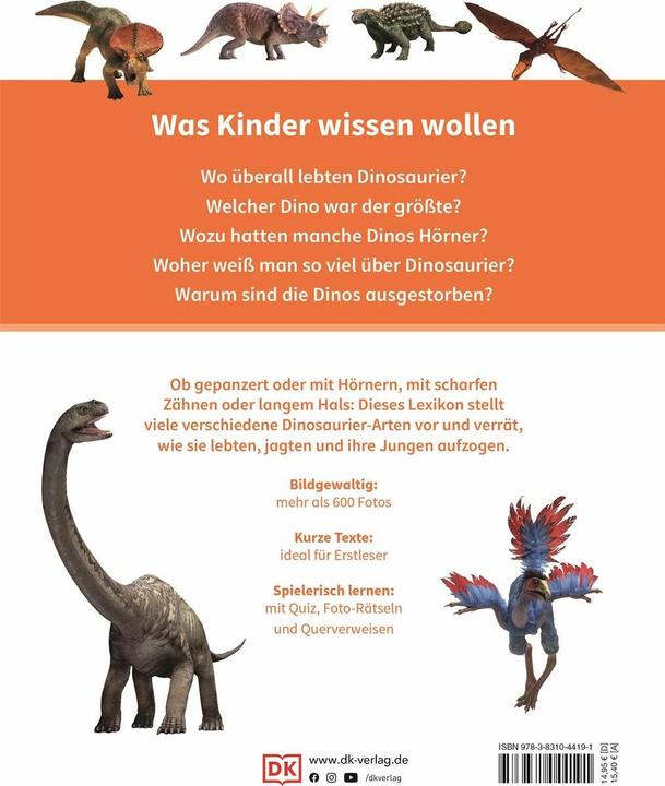 Actual product image DK Kinderlexikon. Dinosaurier (German, Caroline Bingham, 2022)