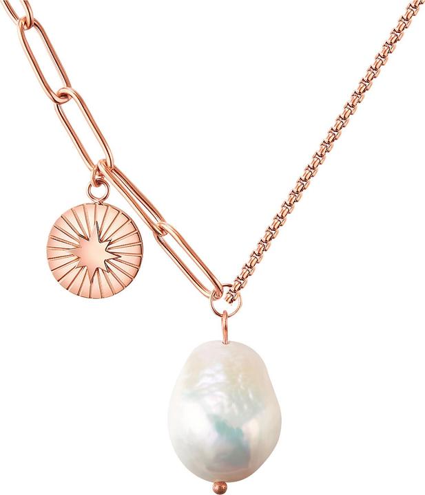 Produktbild Valero Pearls Damen Edelstahl Süsswasser-Zuchtperle roségold 40,0 cm Basiskette + 5,0 cm Verlängerung - 24351 (Edelstahl, 40 - 45 cm)