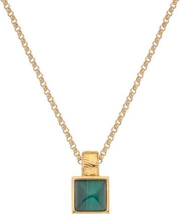 Image du produit Hot Diamonds Collier Jacquard Hope DP844 en plaqué or avec malachite et diamant (pendentif chaîne)