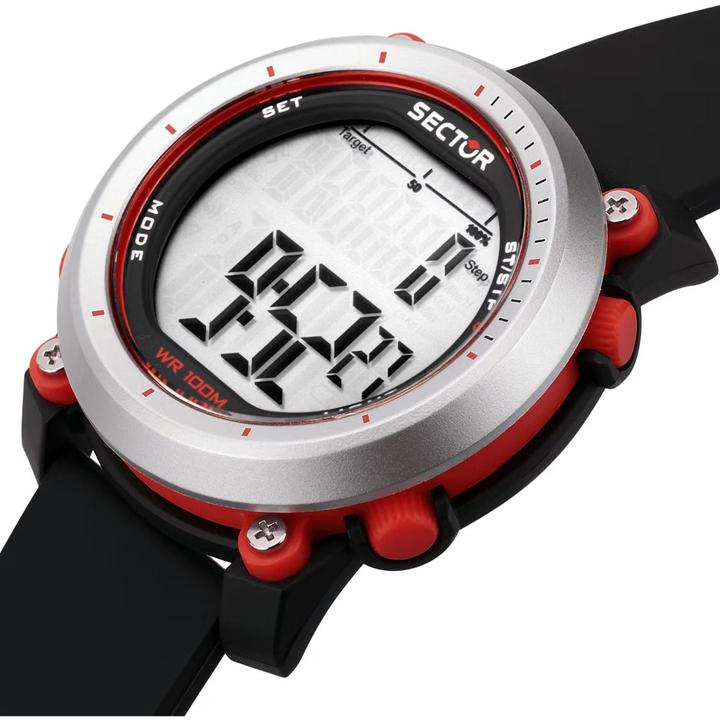 Actual product image Sector R3251546002 EX-38 Men's digital watch 45mm 10ATM (Digital watch, 45 mm)