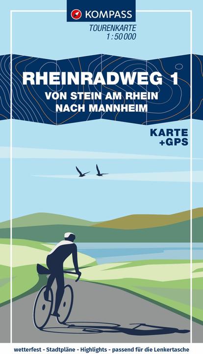 Produktbild Fahrrad-Tourenkarte Rheinradweg 1 1:50.000