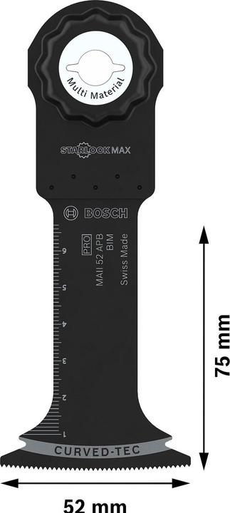 Produktbild Bosch Professional Zubehör PRO MAII 52 APB Blatt für Multifunktionswerkzeuge, 52 x 75 mm