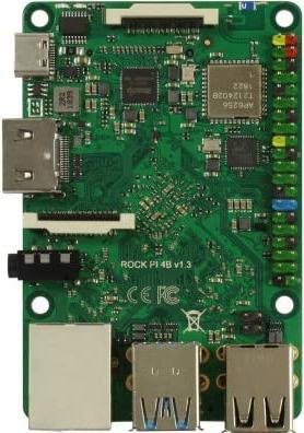 Produktbild Allnet Rock Pi 4 Model B 2GB V1.4 mit Dualband 2.4/5GHz WLAN/Bluetooth 5.0