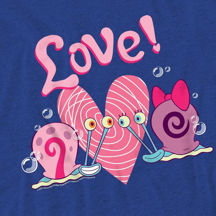 Immagine prodotto Spongebob Squarepants Valentine's Love Maglietta Gary e Snellie Adulto Unisex (XL)