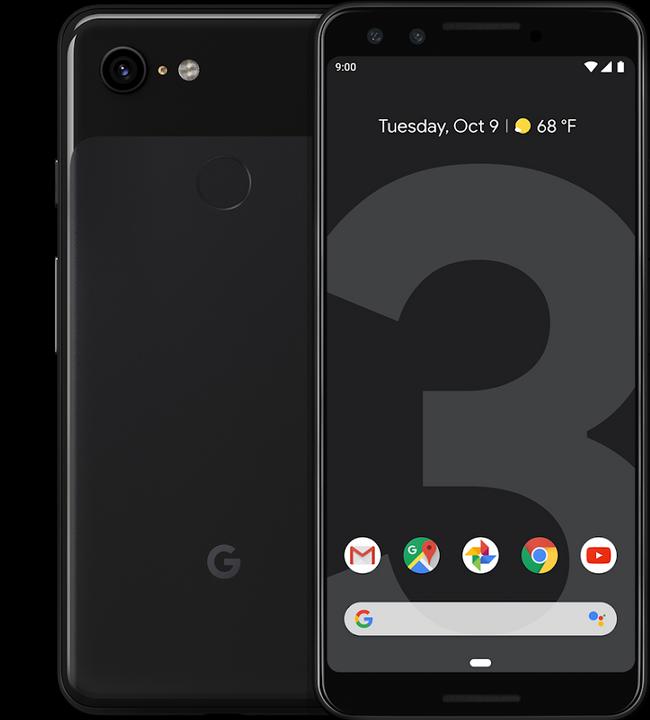 Google Pixel 3 (64 Go, Just Black, 5.50", SIM simple, 12.20 Mpx, 4G)