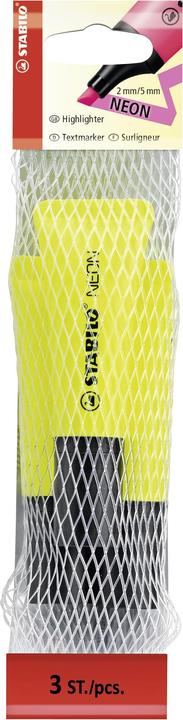 Immagine prodotto STABILO Evidenziatore - NEON - confezione da 3 - giallo (Giallo, 5 mm, 3 x)