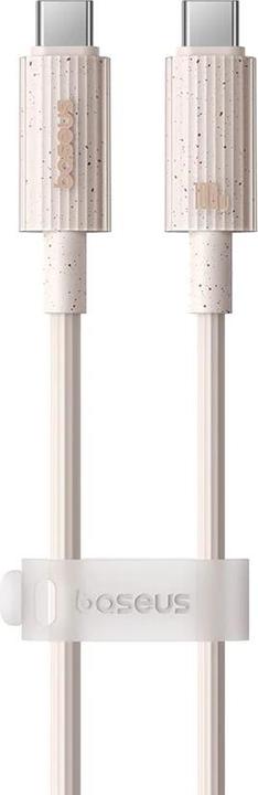 Actual product image Baseus Fast Charging cable USB-C to USB-C Habitat Series 2m 100W (pink) (2 m, USB 3.0, 100 W)