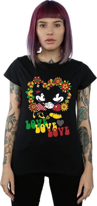 Immagine prodotto Disney Mickey And Minnie Mouse Hippie Love Maglietta Donna (M)