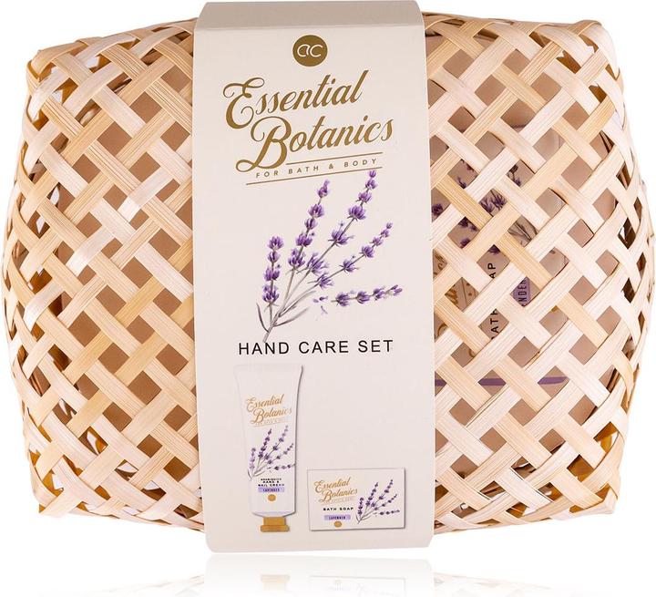 Actual product image Accentra Hand care set ESSENTIAL BOTANICS - CLASSICS in bamboo basket, incl. 100g soap, 60ml hand & nail (Manicure set)