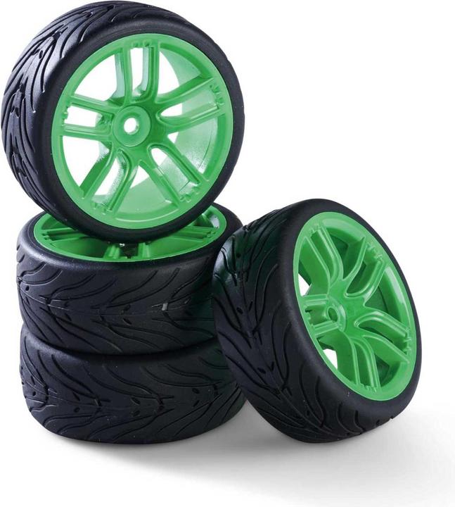 Carson 1:10 Wheel set 10 spokes (4) green