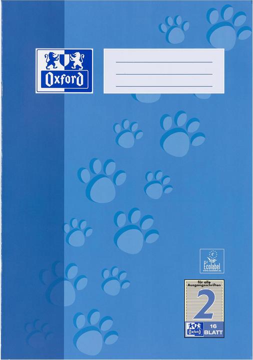 Actual product image Oxford Exercise book, A4, ruling 2 (A4, Hardcover)