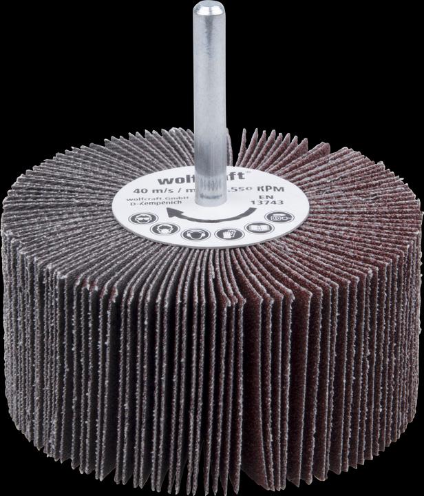 Produktbild wolfcraft wolfcraft 1 Fächerschleifer S=6mm K80 ø80x40mm (80)