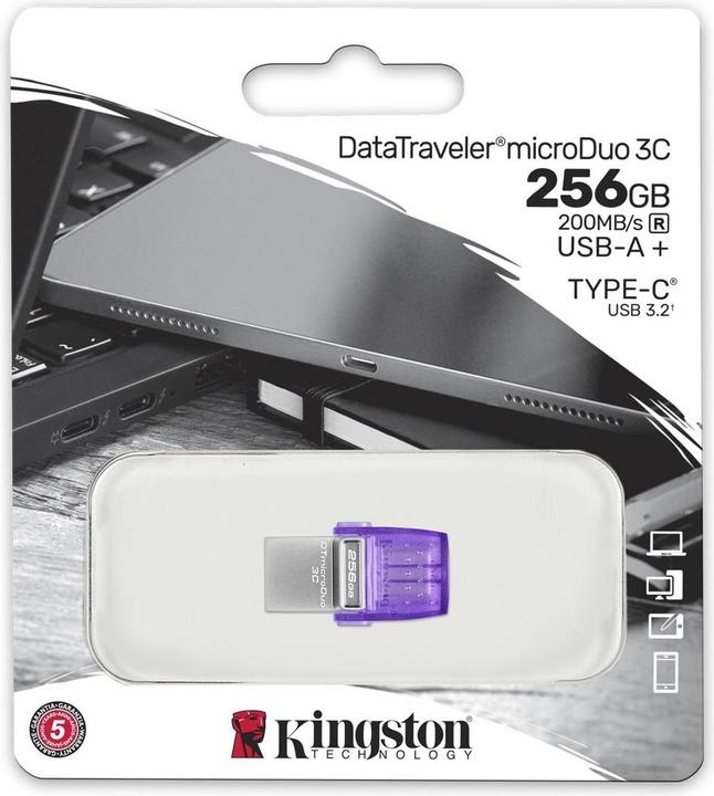 Actual product image Kingston DataTraveler microDuo 3C (256 GB, USB-C)