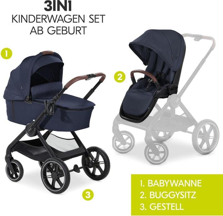 Actual product image Hauck Kinderwagen 3 in 1 4in1 Kinderwagen-Set Walk N Care Trio Set
