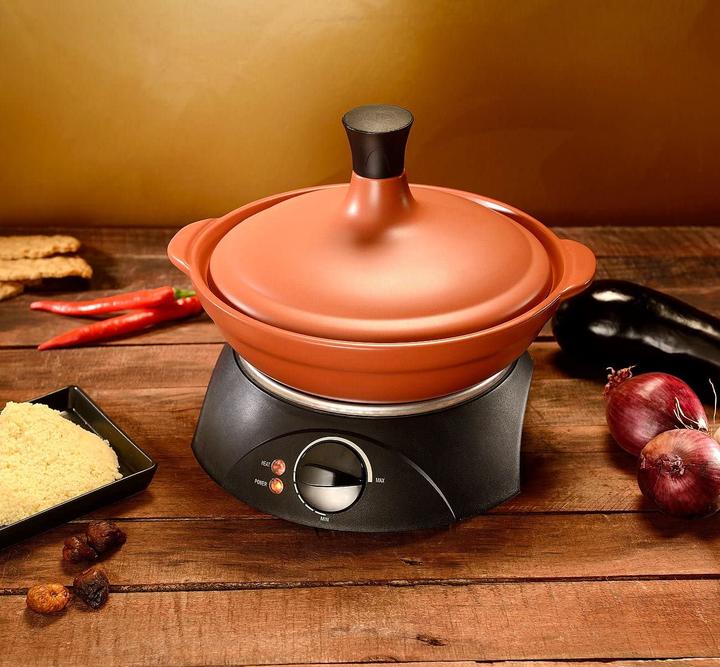 Produktbild Rosenstein & Söhne Elektrischer Tajine-Tontopf mit Deckel