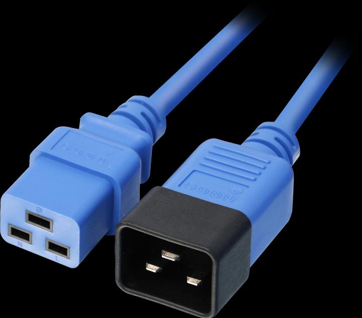 Produktbild Lindy 2m IEC C19 auf IEC C20 Verlaengerung blau (2 m)