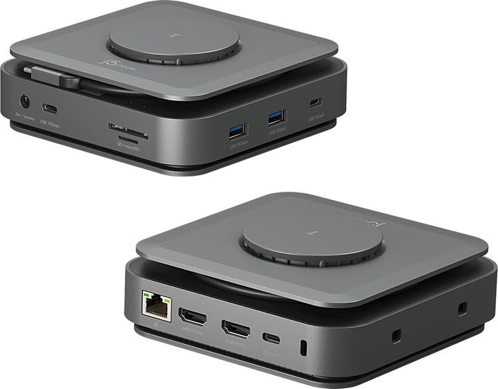 Actual product image j5Create JCD3199 USB-C® Dock Dual 4K HDMI™, Wired, USB 3.2 Gen 2 (3.1 Gen 2) Type-C, 2.0/2.1, 3.5 mm (USB-C, 1 Ports)
