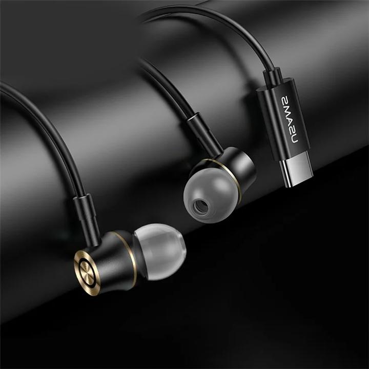 Produktbild Usams Słuchawki stereo EP-43 metal USB-C czarny/black HSEP4301 (ANC, Kabelgebunden)