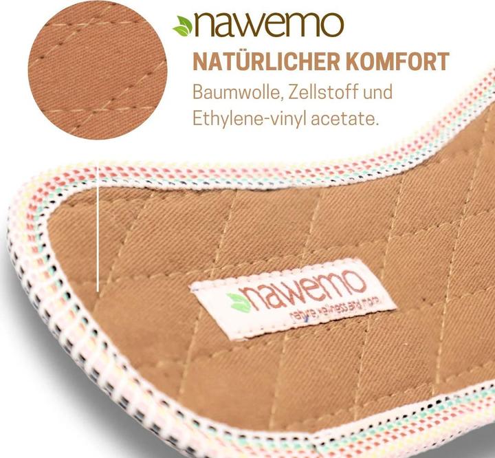 Actual product image Nawemo Cinnamon insoles against sweaty feet