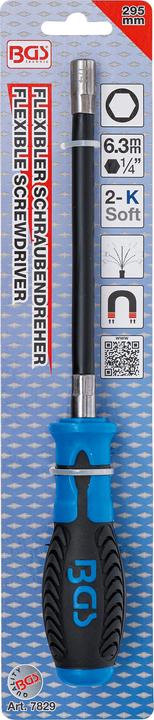 Immagine prodotto BGS Cacciavite per punte con albero flessibile esagono incassato 6,3 mm (1/4") (Chiave a brugola)