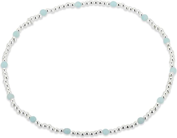 Leyda Fusskette Amazonit (Stein, Silber 925, 24 cm)