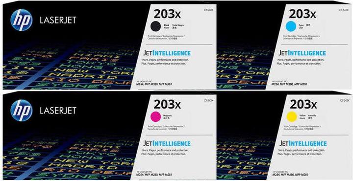 Produktbild HP Set 4x Original Toner 203X LaserJet Pro MFP M254 DW M280 NW M281 FDN M281 FDW