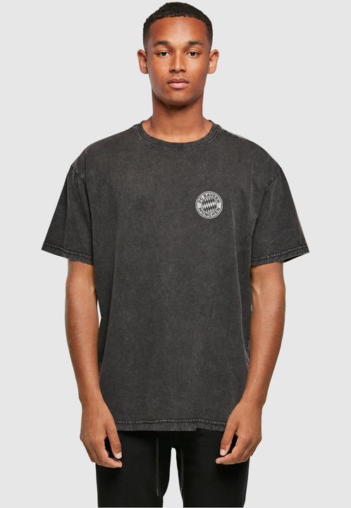 Actual product image FC Bayern München Logo Acid Washed Heavy Oversize Tee - 117805 (L)