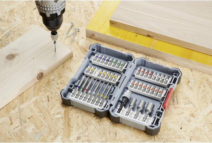 Actual product image Bosch Professional Zubehör Screwdriver bit set, 45 pieces (Cross Phillips PH 1", Cross Phillips PH 2", Cross Phillips PH 3", Cross Pozidriv PZ 1", Cross Pozidriv PZ 2", Cross Pozidriv PZ 3", Hexagonal (hexagonal) 3", Hexagonal (hexagonal) 4", Hexagonal (hexagonal) 5", Hexagonal (hexagonal) 6")
