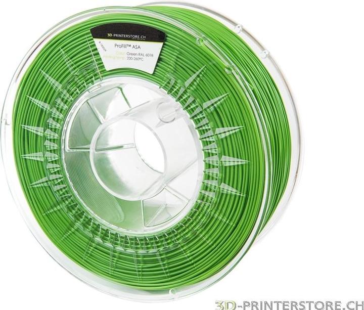 Actual product image 3d-printerstore.ch PROFILL Filament ASA lime green 1.0kg 1.75mm (ASA, 1.75 mm, 1000 g, Green)
