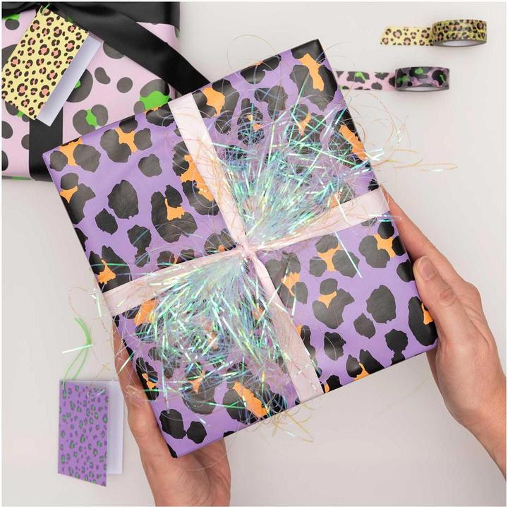 Produktbild Rico Design Geschenkpapier Leo 70 x 3 m, Violett/Orange (Geschenkpapier, 1 x)