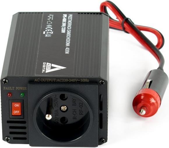 Actual product image Digital AZO 24 VDC / 230 VAC car inverter IPS-400 400W
