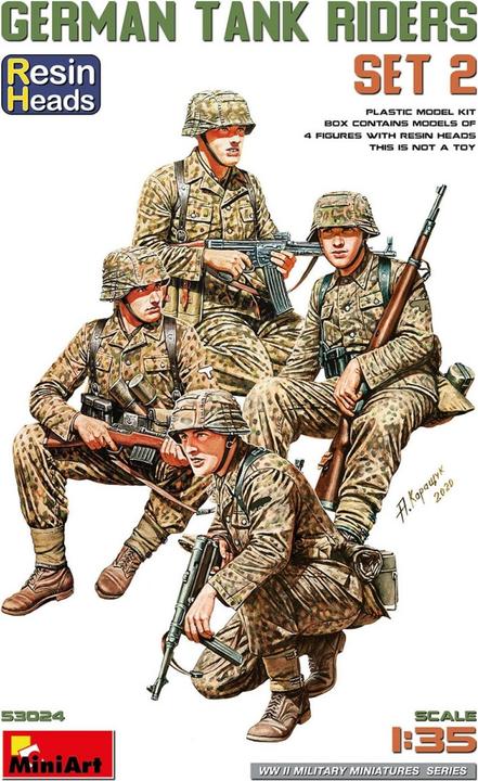 Produktbild 1:35 Dt. Panzerb. sitzend m. Res. Köpfen