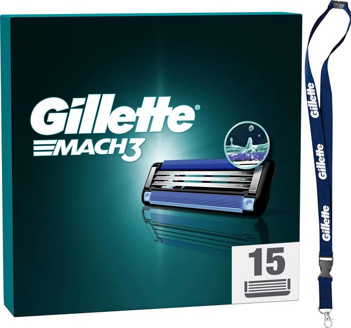Actual product image Gillette Mach3 Systemklingen 15er + Schlüsselanhänger - Online Versandvariante (15 x)