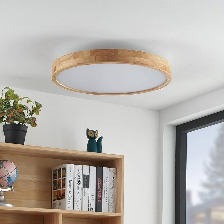 Actual product image Lindby Lanira LED Oak Ceiling Lamp, 60cm (2340 lm)