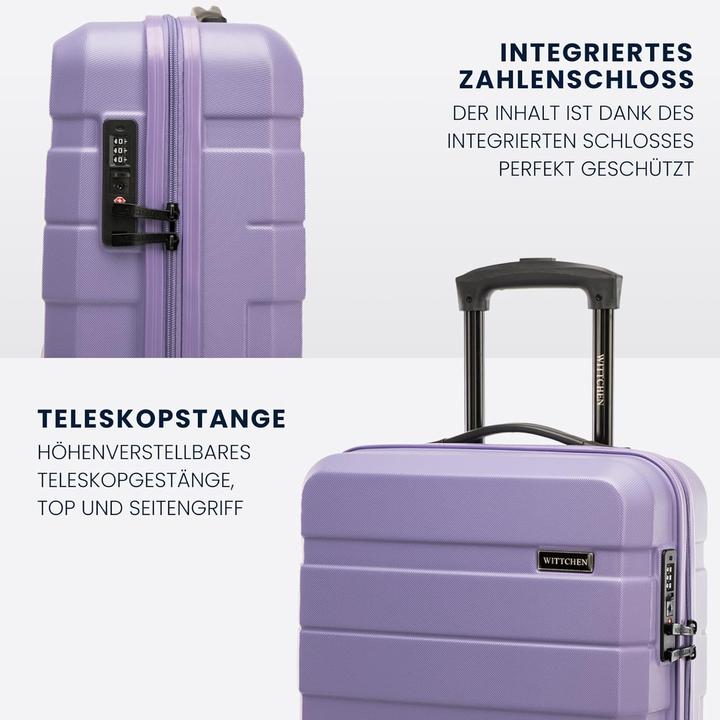 Wittchen 4-teiliges Koffer-Set (Handgepäck (bis 50l), M (50 - 90l), L (90 - 115l))