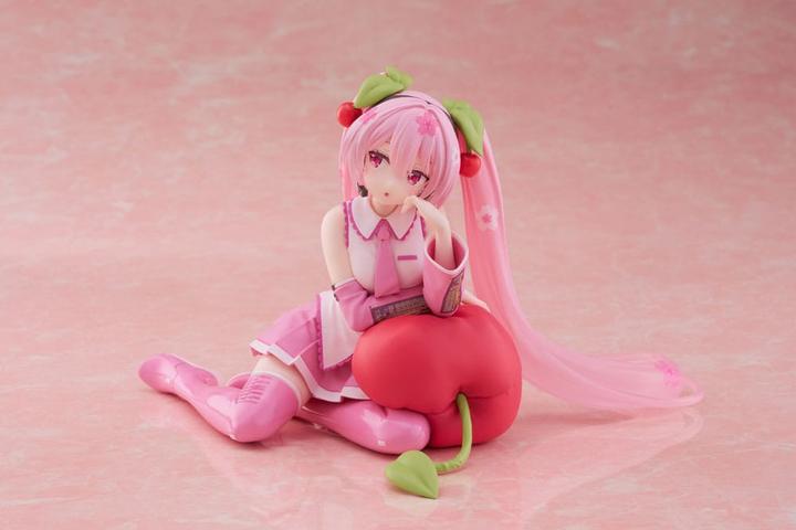 Produktbild Taito Hatsune Miku PVC Statue Desktop Cute Figure Sakura Miku Cherry Cushion Ver. 13 cm