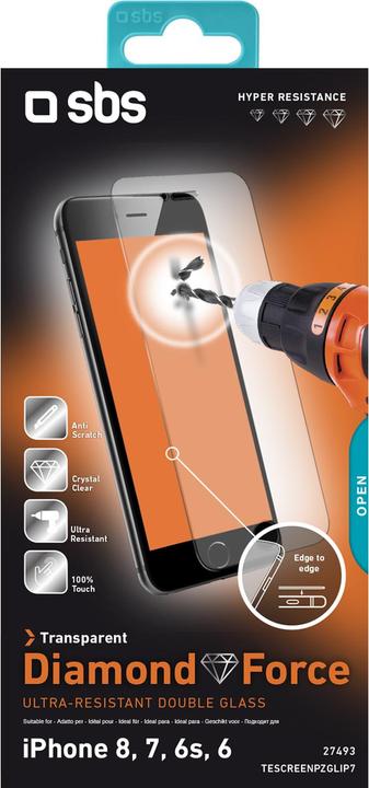 Image du produit SBS Protecteur d'écran Ultra Glass pour iPhone 8/7/6s/6 (1 pièce(s), Apple iPhone 7)