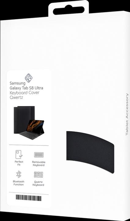 Produktbild Samsung Galaxy Tab S8 Ultra hoes met toetsenbord - QWERTZ toetsenbord Zwart (DE, Galaxy Tab S8 Ultra)