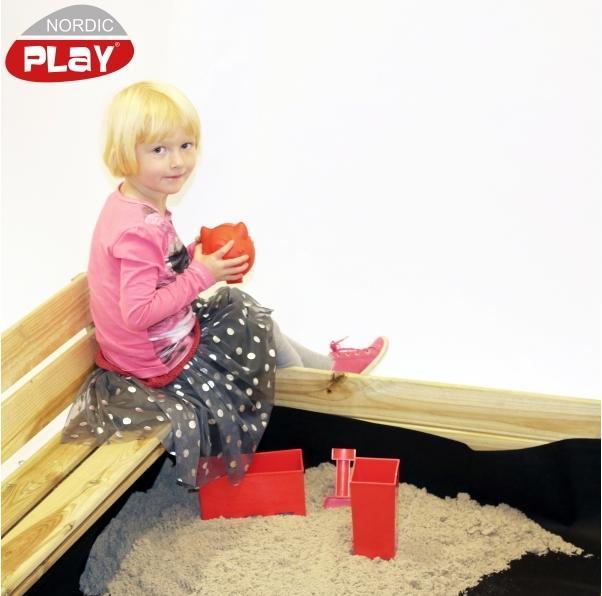 NSH Nordic NORDIC PLAY Sandkassedug 170 x 170 cm, sort (805-735)