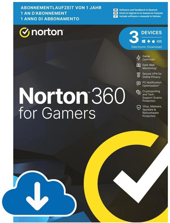 Norton 360 for Gamers (1 User, 3 Geräte/User, 12 Monate)