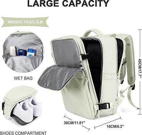 Actual product image Only-Bags.Store Cabin Bag for EasyJet 45x36x20 Travel Backpack Ryanair with USB Port Airplane Backpack