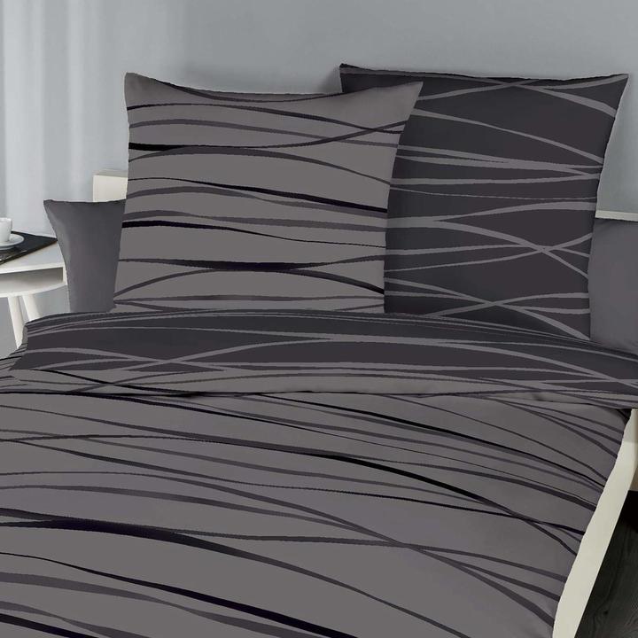 Produktbild BettwarenShop Bibermotion Zinn (Bettwäsche Set, 155x200 cm + 80x80 cm)