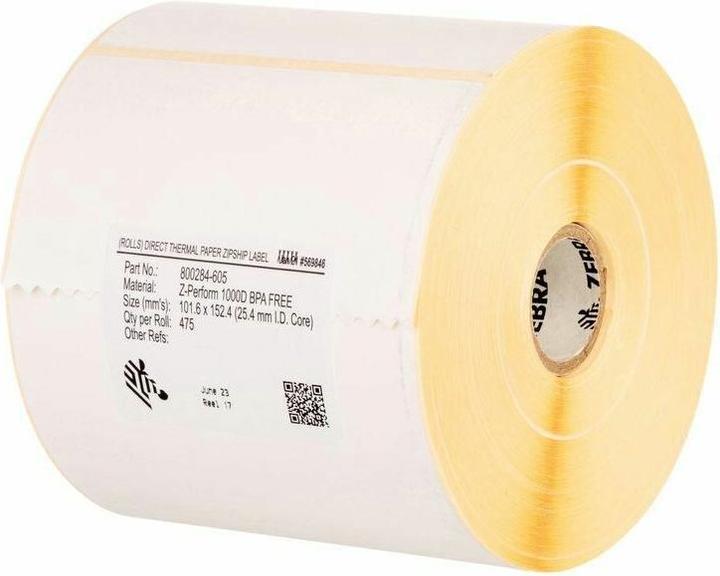 Actual product image Zebra Label, Paper, 76x76mm, TT