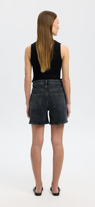 Produktbild Selected Femme Schwarze High Waist Jeansshorts (34)