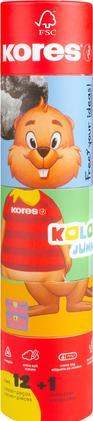Actual product image Kores Triangular coloured pencils "Kolores JUMBO Twist & Turn", case of 12, triangular, lead thickness: 5 (Multicoloured, 12 x)